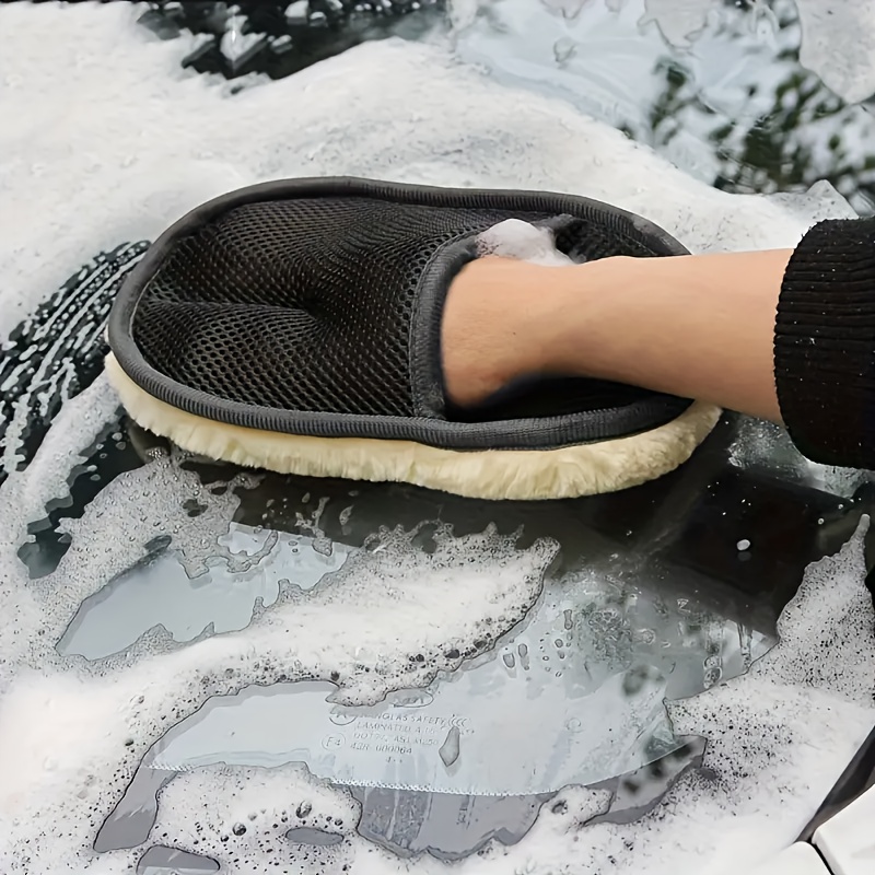 Car Detailing Wash Mitt Microfiber Wool - 4 шт. варежки из микрофибры для
