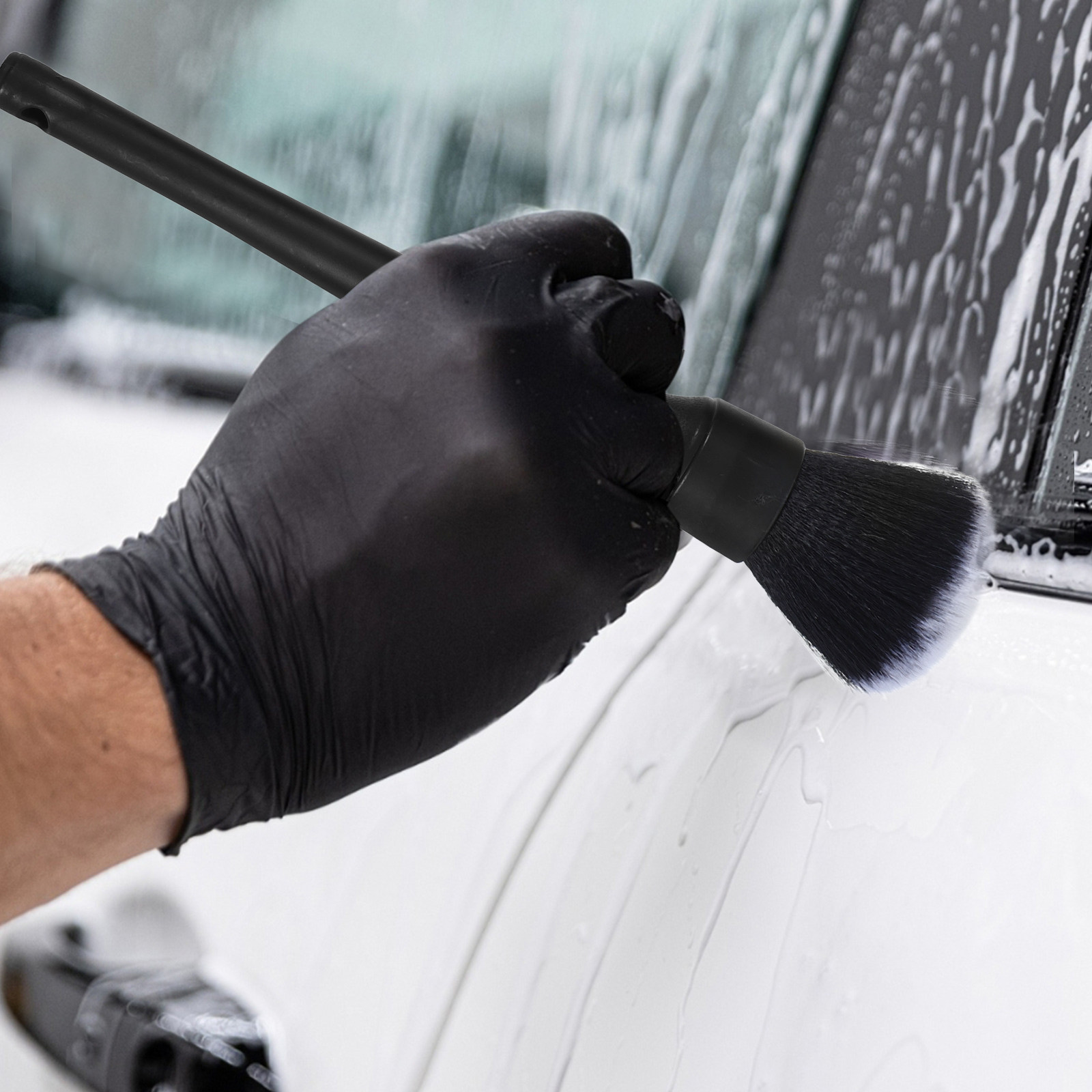 Car Detailing Brush Set Boar Hair Interior - 1 комплект кистей с щетиной из