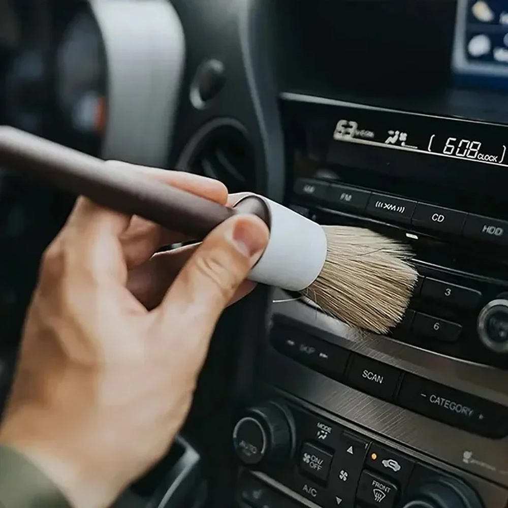 Car Detailing Brush Set Boar Hair Interior - Набор из 3-х щеток для чистки