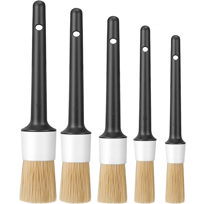 Car Detailing Brush Set Boar Hair Interior - Набор из 3/5 кистей для ухода