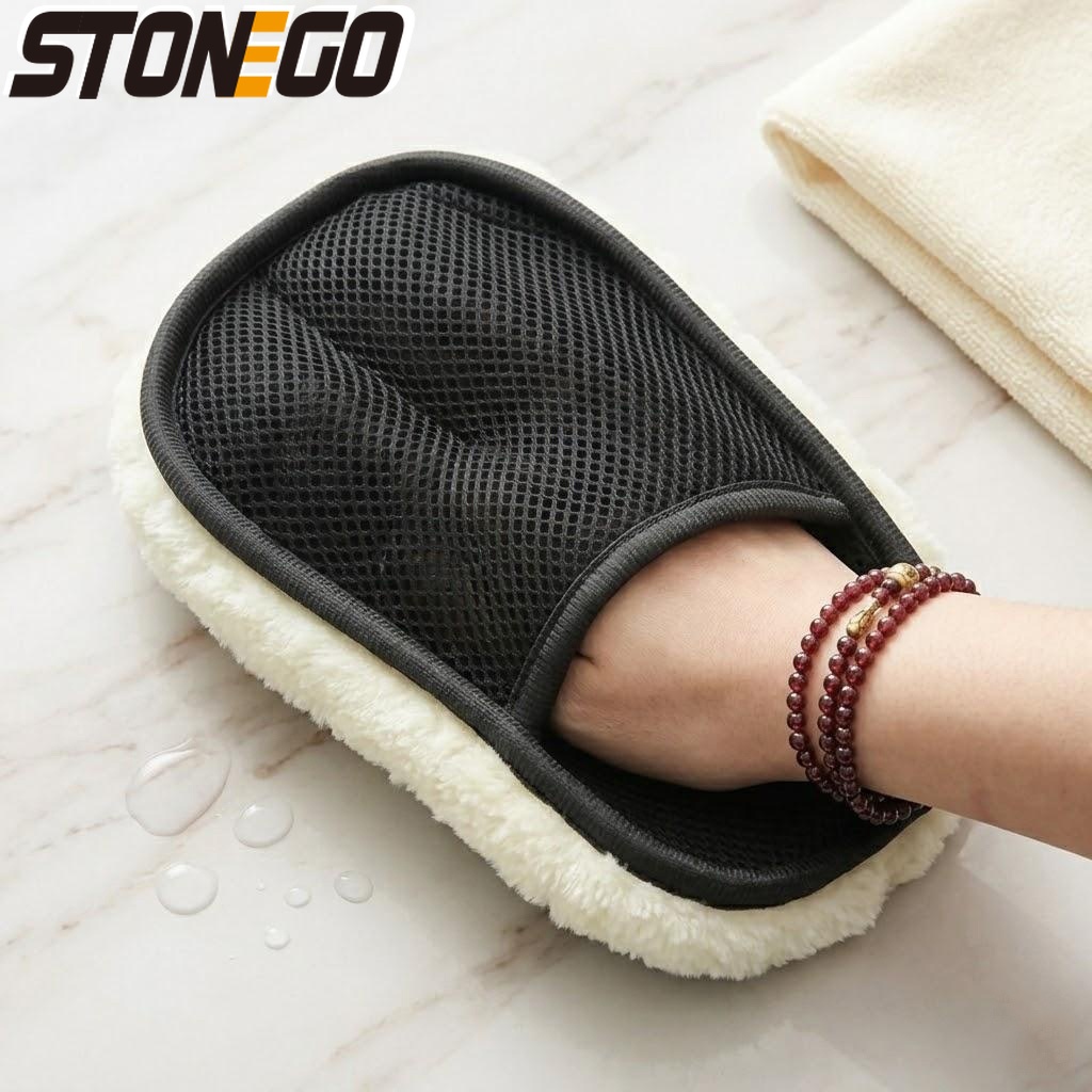 Car Detailing Wash Mitt Microfiber Wool - Премиальные перчатки из микрофибры для мойки