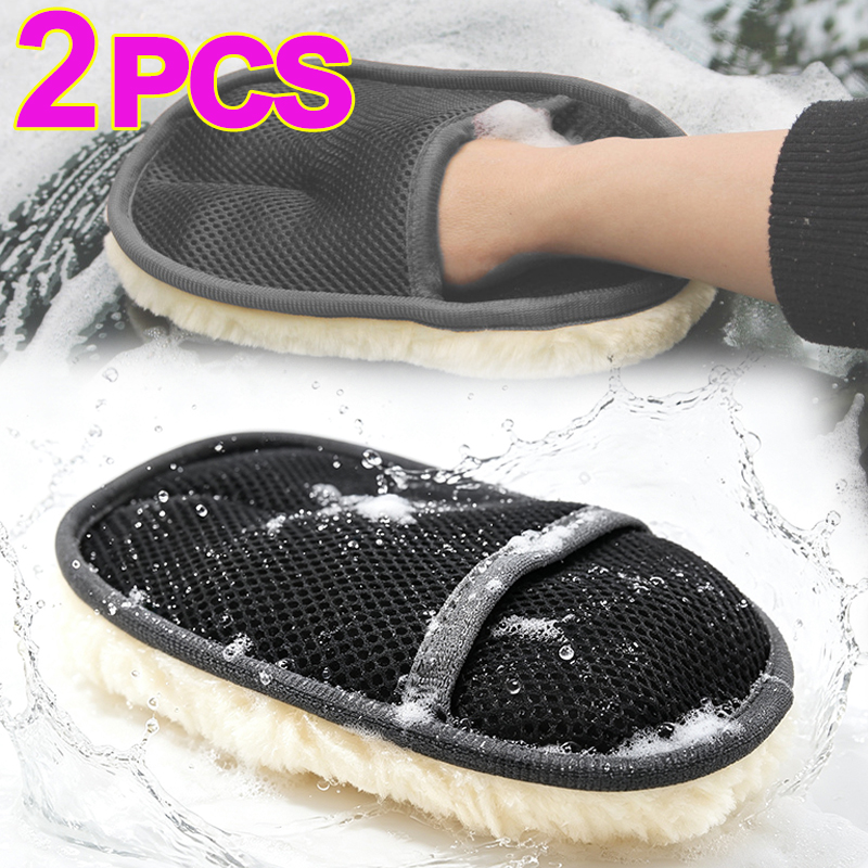 Перчатка для мытья автомобиля  – обзор и цена Car Detailing Wash Mitt Microfiber Wool