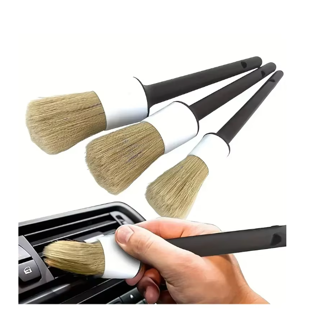 Набор из 3 щеток для чистки ав – обзор и цена Car Detailing Brush Set Boar Hair Interior