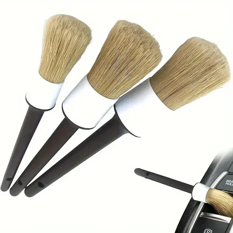 Набор из 3 щеток для чистки ав – обзор и цена Car Detailing Brush Set Boar Hair Interior