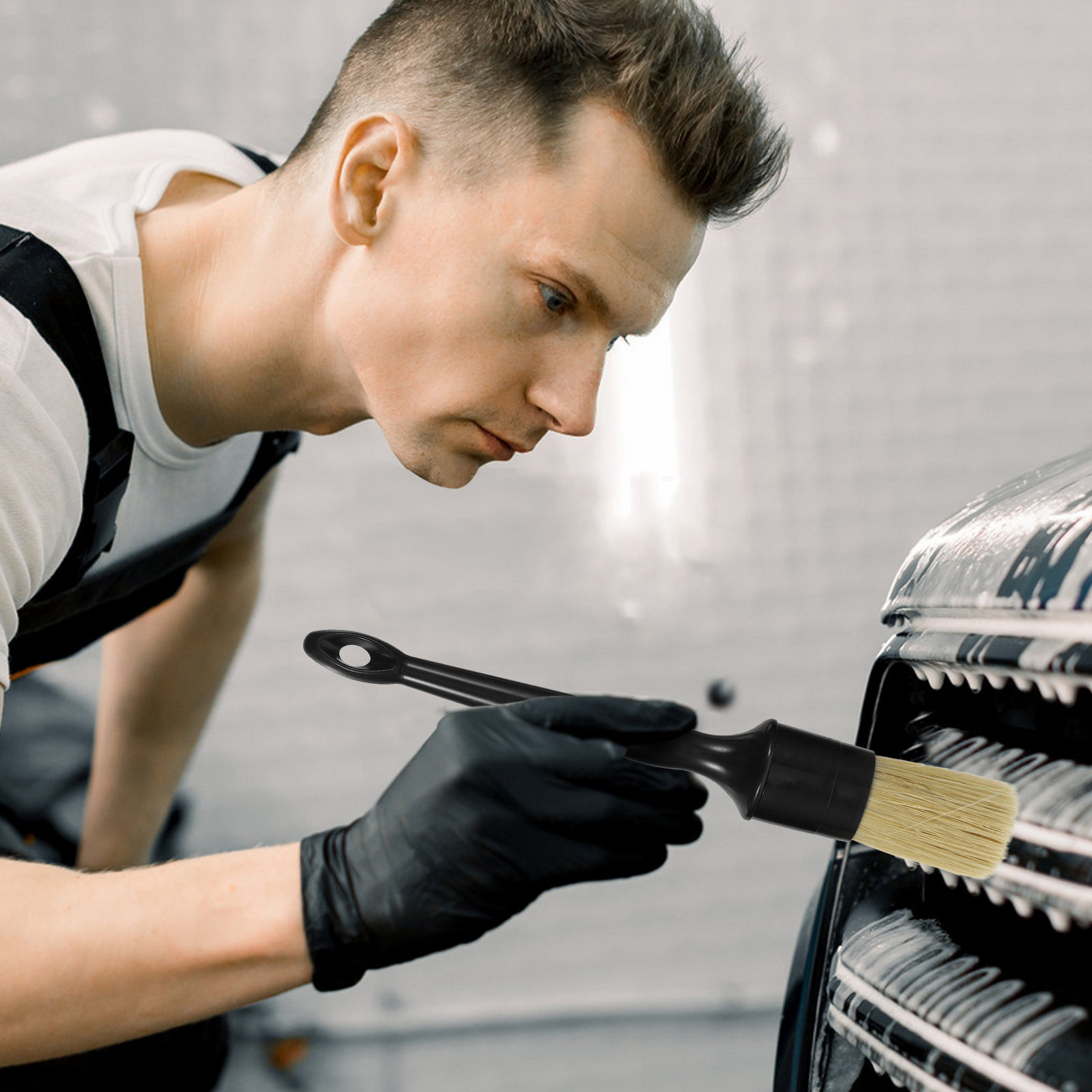 1 комплект кистей для детейлин – обзор и цена Car Detailing Brush Set Boar Hair Interior