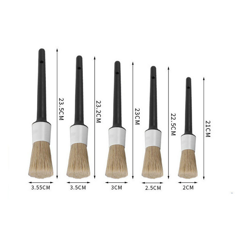 Набор из 50 штук: 3 щетки для  – обзор и цена Car Detailing Brush Set Boar Hair Interior