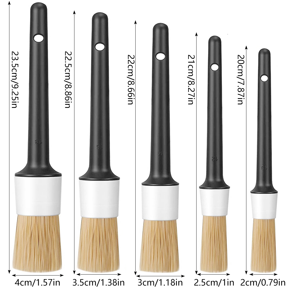 3/5 шт., набор щеток для детал – обзор и цена Car Detailing Brush Set Boar Hair Interior
