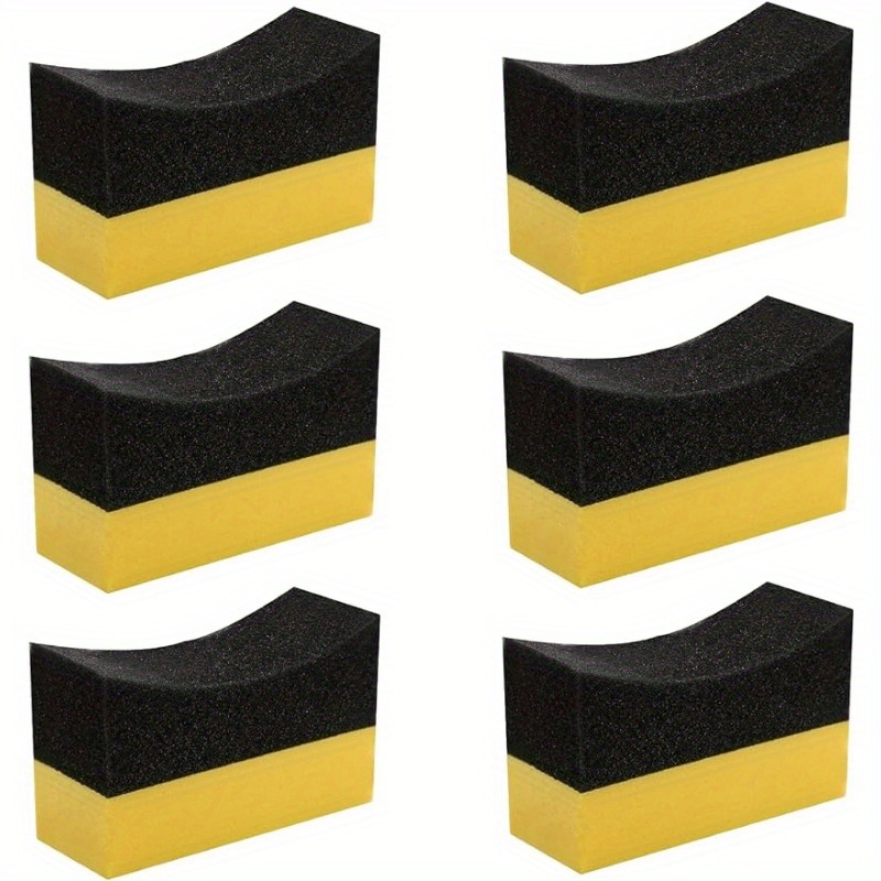 Набор из 1/2/6 изогнутых двухц – обзор и цена Tire Shine Applicator Curved Sponge Brush