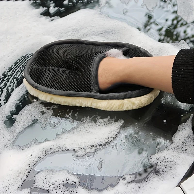 Микрофибровая шерстяная перчат – обзор и цена Car Detailing Wash Mitt Microfiber Wool