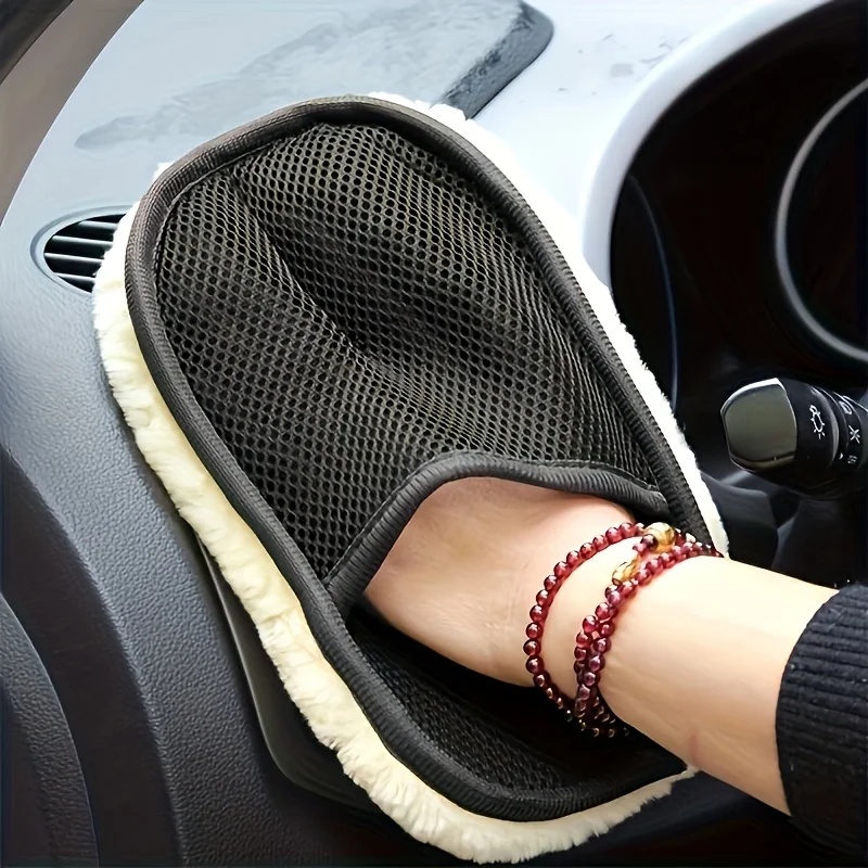 Микрофибровая шерстяная перчат – обзор и цена Car Detailing Wash Mitt Microfiber Wool