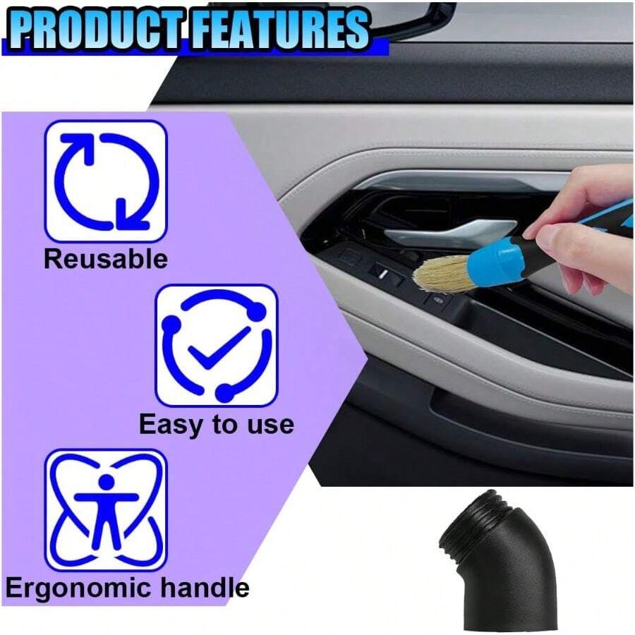Набор из 3 щеток для детейлинг – обзор и цена Car Detailing Brush Set Boar Hair Interior