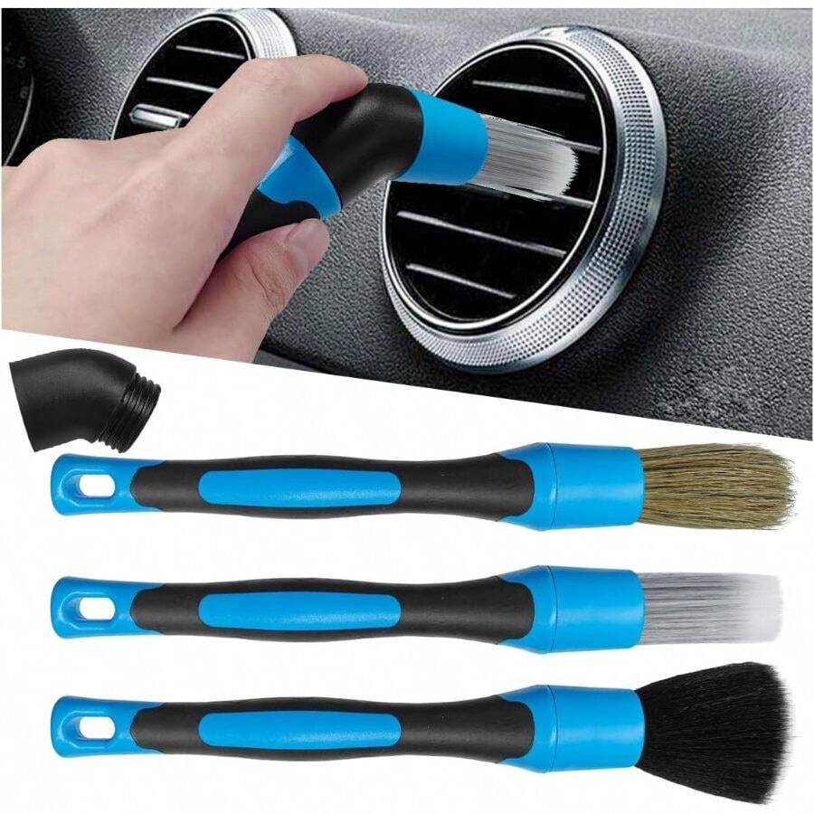 Набор из 3 щеток для детейлинг – обзор и цена Car Detailing Brush Set Boar Hair Interior