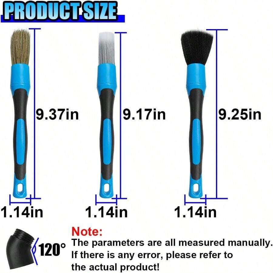 Набор из 3 щеток для детейлинг – обзор и цена Car Detailing Brush Set Boar Hair Interior