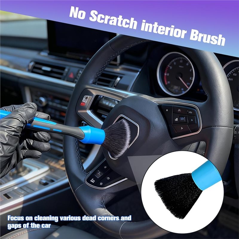 Набор щеток для детализации ав – обзор и цена Car Detailing Brush Set Boar Hair Interior